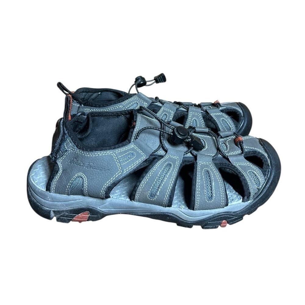 Eddie Bauer Gray Leather Tommy Closed Toe Sport Hiking Sandals Waterproof Sz 10